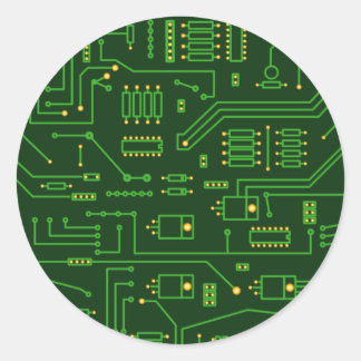 Pegatina Redonda cpu
