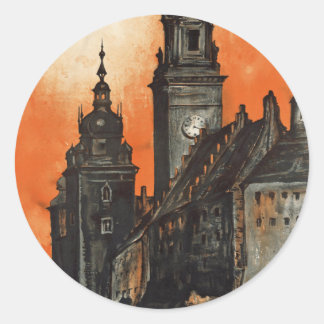 Pegatina Redonda Cracovia