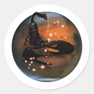 Pegatina Redonda Craft Dungeon Zodiac - Escorpio