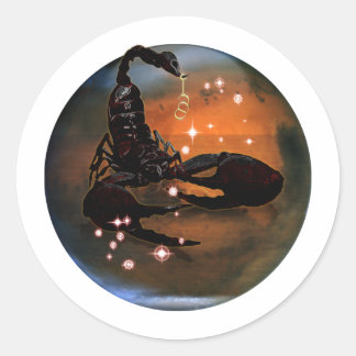Pegatina Redonda Craft Dungeon Zodiac - Escorpio