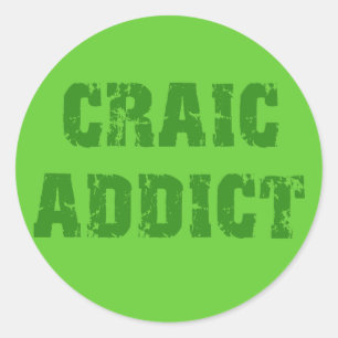 PEGATINA REDONDA CRAIC ADDICT