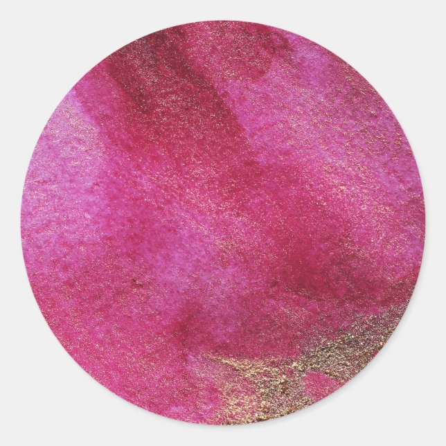 Pegatina Redonda Cranberry Gold (Anverso)