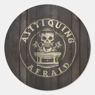Pegatina Redonda cráneo de artis