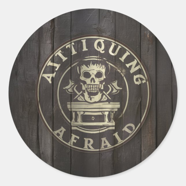Pegatina Redonda cráneo de artis (Anverso)