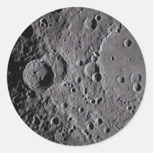 Pegatina Redonda Cráteres lunares Artemis II