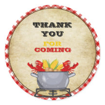 Crawfish Boil Pot Red Check Gingham