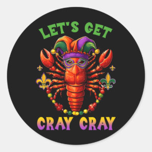 Pegatina Redonda Crawfish Crawfish Cstume niños niños niños niños n