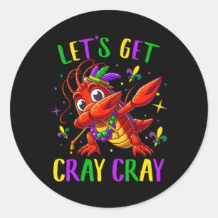 Pegatina Redonda Crawfish Dabbing Costume niños niños niños niños n