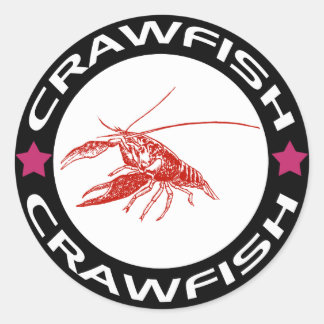 Pegatina Redonda crawfish-ring (red-1)