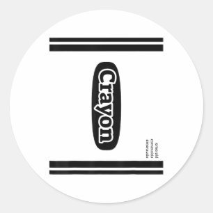 Pegatina Redonda Crayon Emerald Green Group Costume