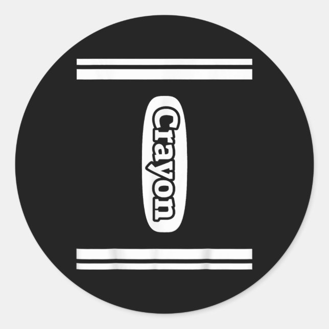 Pegatina Redonda Crayon Halloween (Anverso)