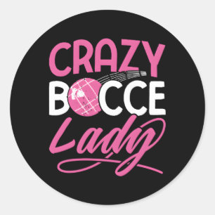 Pegatina Redonda Crazy Bocce Ball