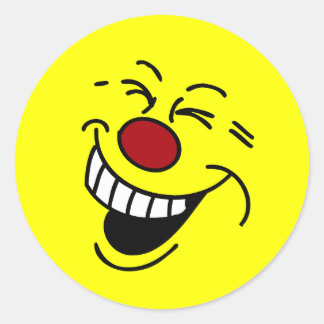Pegatina Redonda Crazy Face Grumpey