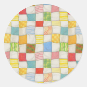 Pegatina Redonda CRAZY QUILE Pequeños Pegatinas Redondos