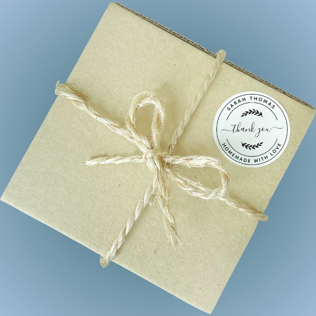 Pegatina Redonda Crea tu propia casa casera con amor Gracias (Subido por el creador)