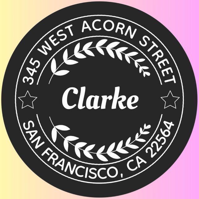 Pegatina Redonda Crea Tu Propia Dirección de Devolución Redonda (Subido por el creador)