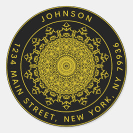 Pegatina Redonda Crea tu propia dirección de devolución redonda