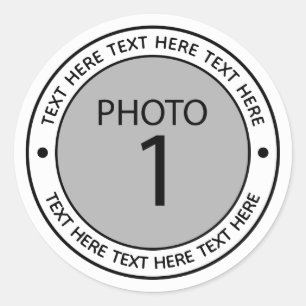 Pegatina Redonda Crea tu propia FOTO 1 Personalizada