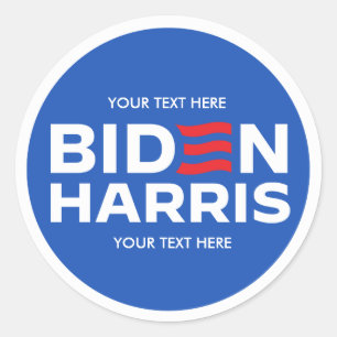 Pegatina Redonda Crea tu propio Biden Harris 2024