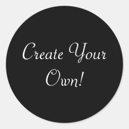 Pegatina Redonda Crea tu propio negro