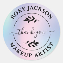 Pegatina Redonda Crea tu propio Personalizado Gracias artista de ma