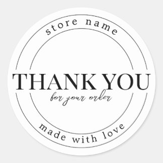 Pegatina Redonda Crea tu propio Personalizado Gracias hecho con amo