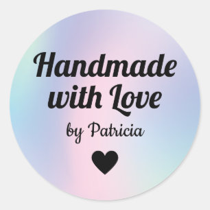 Pegatina Redonda Crea tu propio personalizado hecho a mano con amor