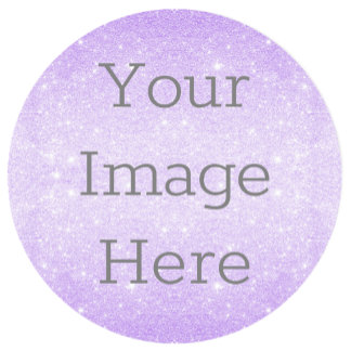 Pegatina Redonda Crea tu propio polvo de brillo violeta púrpura