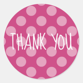 Pegatina Redonda Crea tu propio Punto de Polka Gracias