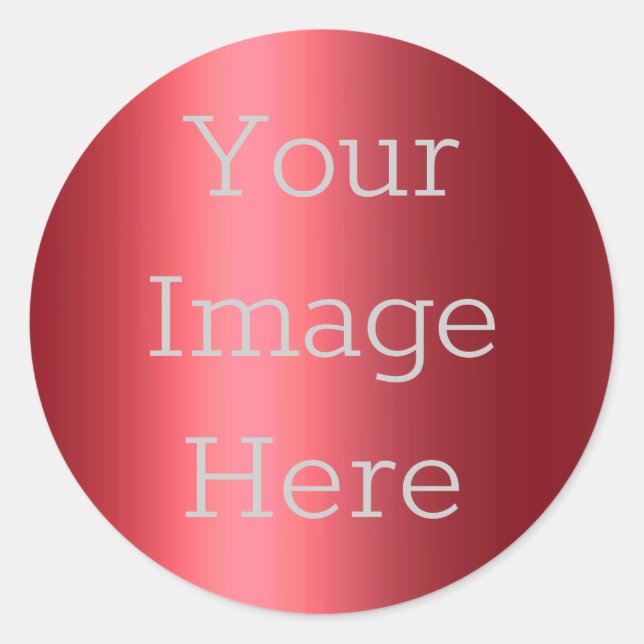 Pegatina Redonda Crea tu propio Relieve metalizado de Faux Metálico (Anverso)