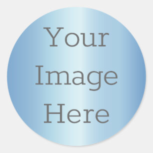 Pegatina Redonda Crea tu propio Relieve metalizado de imitación azu