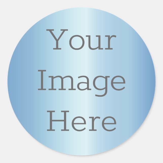 Pegatina Redonda Crea tu propio Relieve metalizado de imitación azu (Anverso)