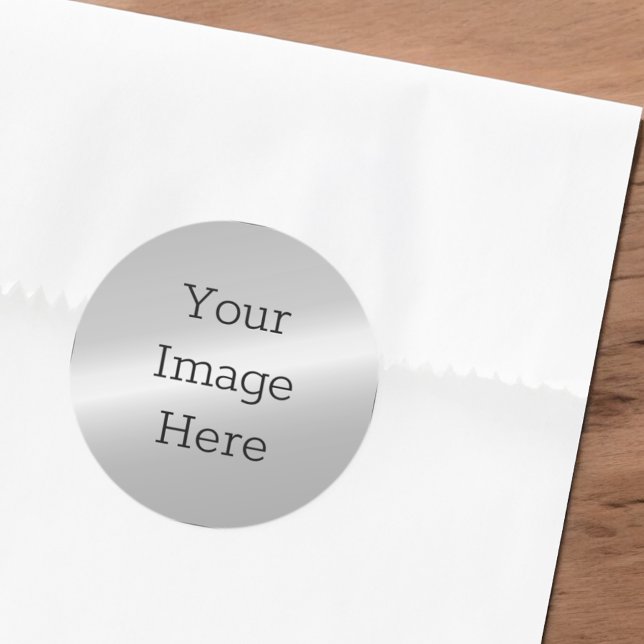 Pegatina Redonda Crea tu propio Relieve metalizado plateado metálic (Subido por el creador)