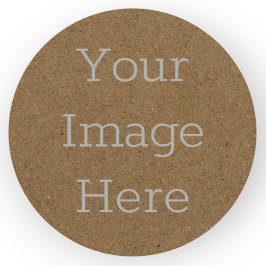 Pegatina Redonda Crea tu Propio Tablero de Papel Kraft Marrón Oscur