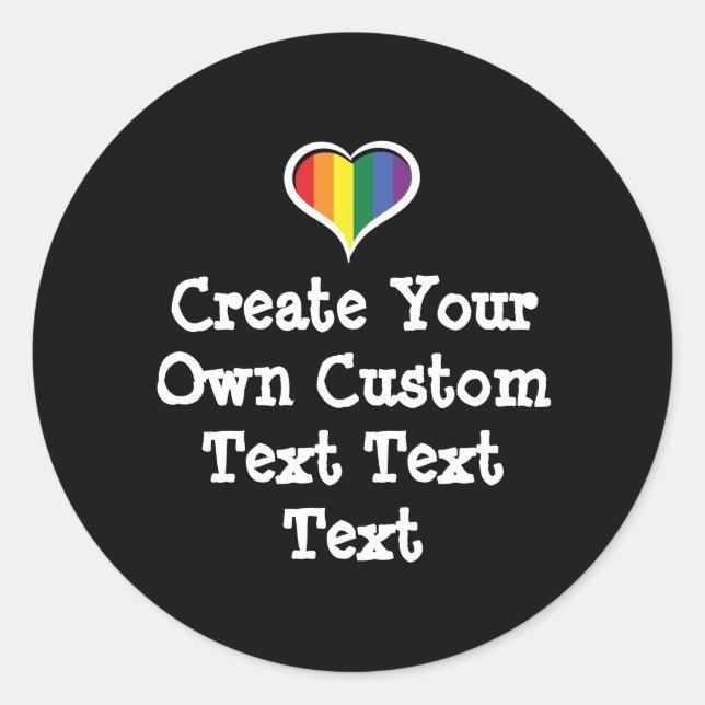 Pegatina Redonda Crea tu propio texto personalizado (Anverso)