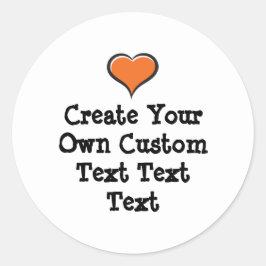 Pegatina Redonda Crea tu propio texto personalizado blanco Bkgd Ver
