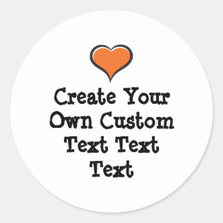 Pegatina Redonda Crea tu propio texto personalizado blanco Bkgd Ver