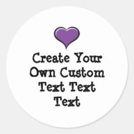 Pegatina Redonda Crea tu propio texto personalizado blanco Bkgd Ver