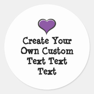 Pegatina Redonda Crea tu propio texto personalizado blanco Bkgd Ver