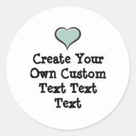 Pegatina Redonda Crea tu propio texto personalizado blanco Bkgd Ver