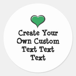 Pegatina Redonda Crea tu propio texto personalizado blanco Bkgd Ver