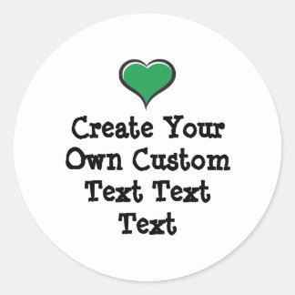 Pegatina Redonda Crea tu propio texto personalizado blanco Bkgd Ver