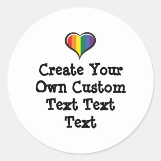 Pegatina Redonda Crea tu propio texto personalizado blanco Bkgd Ver