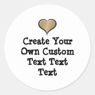Pegatina Redonda Crea tu propio texto personalizado blanco fondo Ve