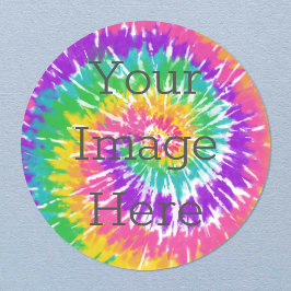 Pegatina Redonda Crea Tu Propio Tie Dye Clásico Sticker Redondo