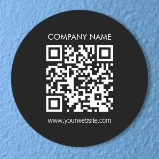 Pegatina Redonda Crea un código QR al instante Diseño simple modern