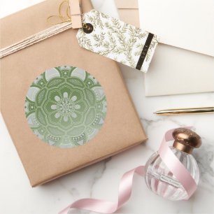 Pegatina Redonda Creación de Mandala, todos los puntos para uno 5