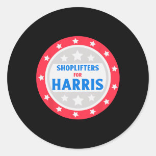 Pegatina Redonda Creadores De Tiendas Para Harris Funny Donald Trum