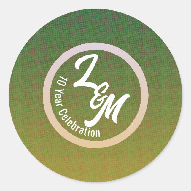 Pegatina Redonda Crear Calcomanías Personalizadas de Celebración Ve (Anverso)