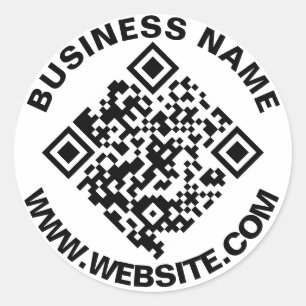 Pegatina Redonda Crear código QR - Pegatinas redondos simples de 20